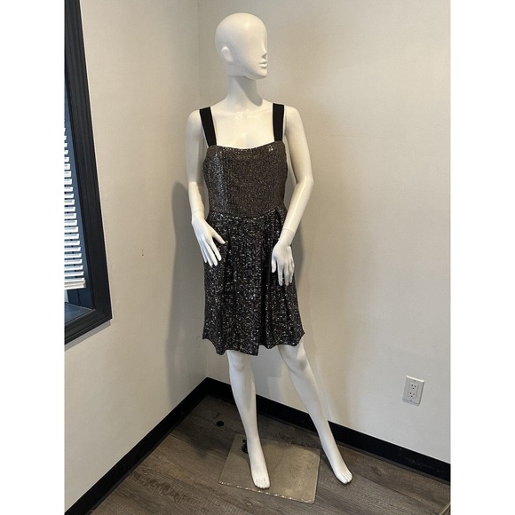 REISS Womens Gold Silver Sequin Dress Size 8 US - Picture 15 of 15